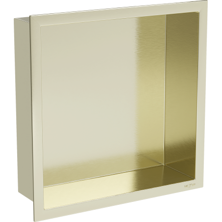 Mexen X-Wall-R nástěnná police s límcem 30 x 30 cm, zlatá kartáčovaná - 1950303010