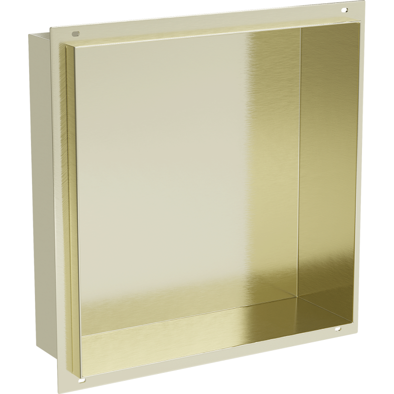 Mexen X-Wall-NR nástěnná police bez lemu 30 x 30 cm, zlatá kartáčovaná - 1951303010