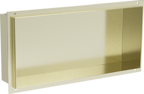 Mexen X-Wall-NR police do výklenku bez lemu 45 x 20 cm, zlatá kartáčovaná - 1951452010