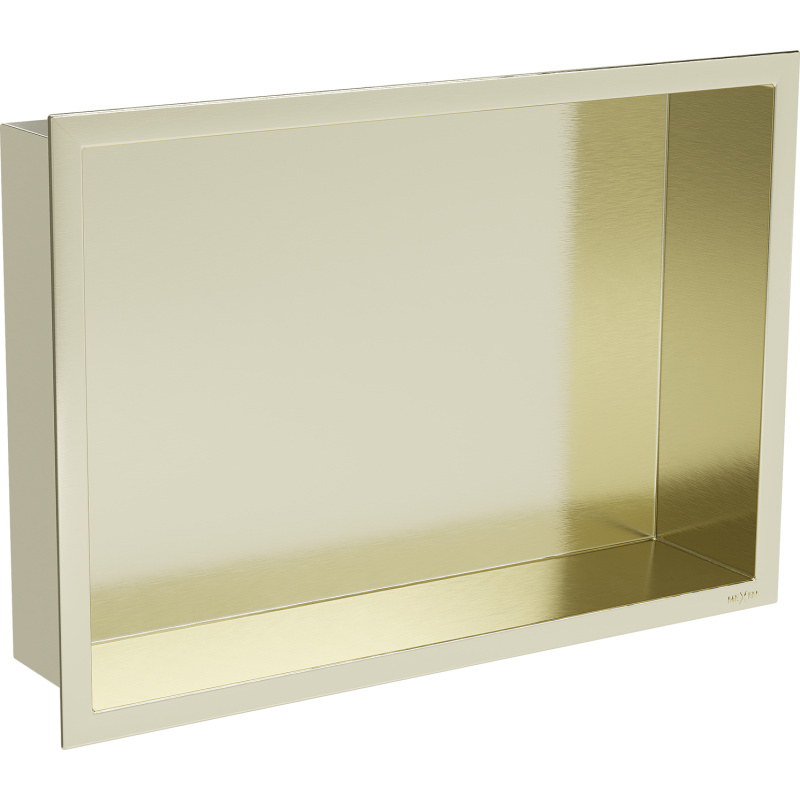 Mexen X-Wall-R nástěnná polička s límcem 45 x 30 cm, zlatá kartáčovaná - 1950453010