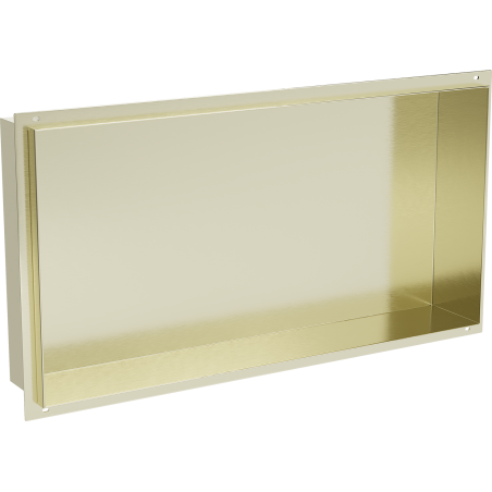 Mexen X-Wall-NR police do výklenku bez okraje 60 x 30 cm, kartáčované zlato - 1951603010