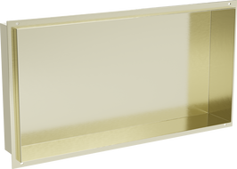 Mexen X-Wall-NR police do výklenku bez okraje 60 x 30 cm, kartáčované zlato - 1951603010