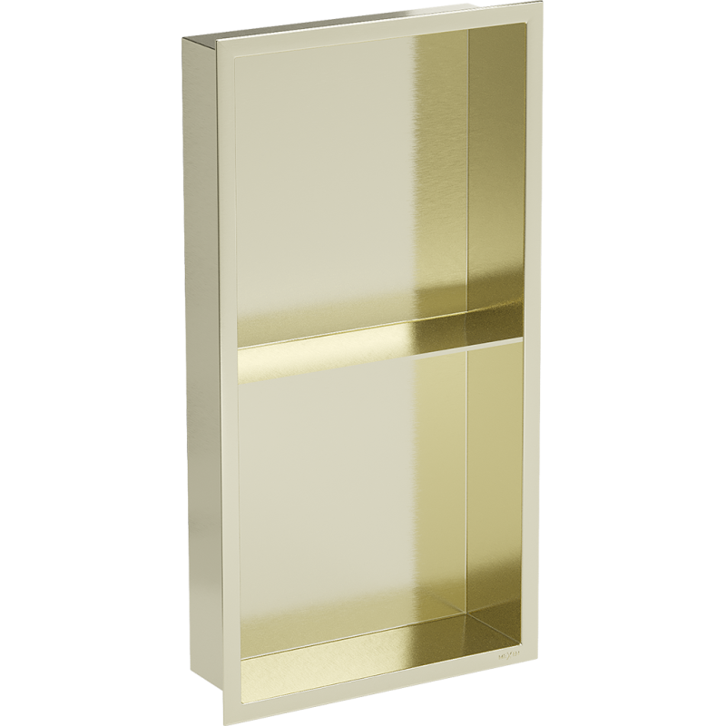Mexen X-Wall-R vestavná police s límcem a policí 60 x 30 cm, kartáčovaná zlatá - 1950603010S