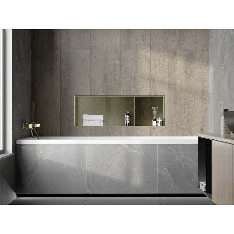 Mexen X-Wall-NR nástěnná police bez límce s policí 90 x 30 cm, zlatá kartáčovaná - 1951903010S