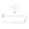 Mexen nástěnné sprchové rameno 40 cm, gun gray kartáčovaný - 79211-66