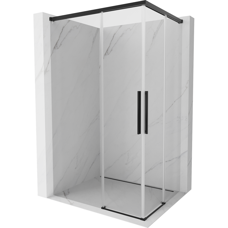 Mexen Rox Duo posuvná sprchová kabina 120 x 85 cm, transparentní, černá - 8C2D-120-085-70-00