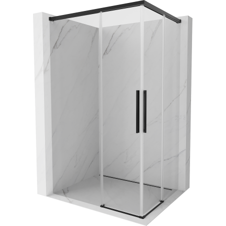 Mexen Rox Duo posuvný sprchový kout 120 x 100 cm, transparentní, černý - 8C2D-120-100-70-00