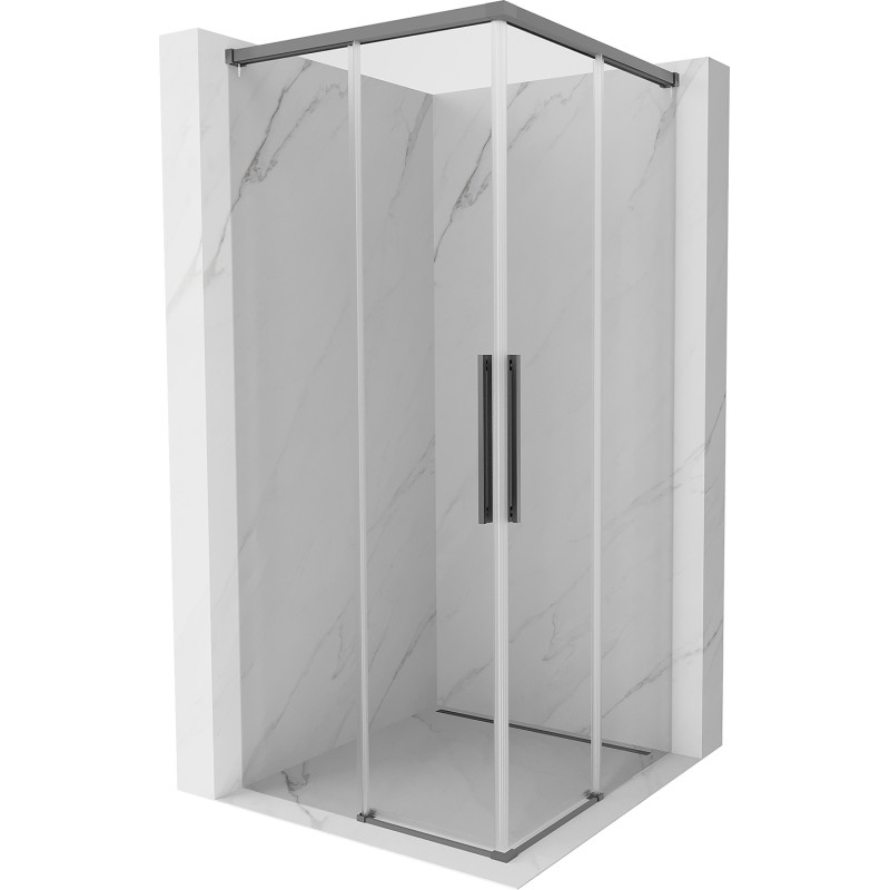 Mexen Rox Duo posuvná sprchová kabina 95 x 95 cm, transparentní, gun metal - 8C2D-095-095-95-00