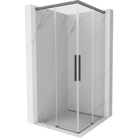 Mexen Rox Duo posuvná sprchová kabina 95 x 95 cm, transparentní, gun metal - 8C2D-095-095-95-00