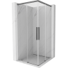 Mexen Rox Duo sprchový kout posuvný 95 x 95 cm, transparentní, gun metal - 8C2D-095-095-95-00