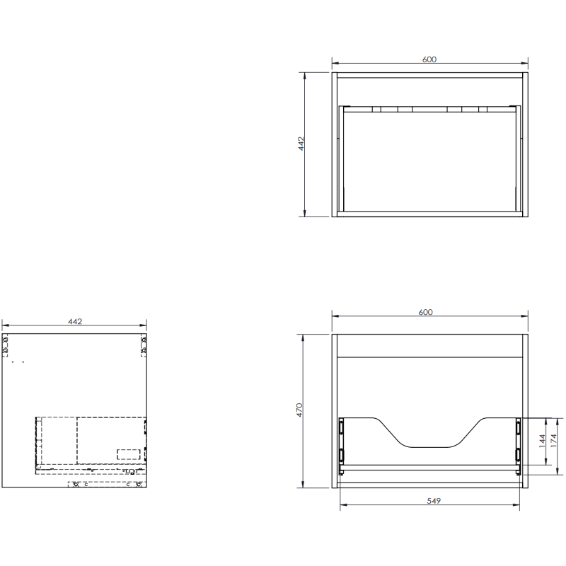 Mexen Orio koupelnová skříňka 90 cm s umyvadlem Otis levým, 1S, 1D, grafit mat/bílá mat - 91A13-09047-3-BBFF66-W18L01
