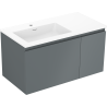 Mexen Orio koupelnová skříňka 90 cm s umyvadlem Otis levým, 1S, 1D, grafit mat/bílá mat - 91A13-09047-3-BBFF66-W18L01