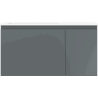 Mexen Orio koupelnová skříňka 90 cm s umyvadlem Otis levým, 1S, 1D, grafit mat/bílá mat - 91A13-09047-3-BBFF66-W18L01