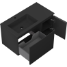 Mexen Orio koupelnová skříňka 90 cm s umyvadlem Otis vlevo, 1S, 1D, černá mat - 91A13-09047-3-BBFF71-W18L71