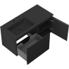 Mexen Orio koupelnová skříňka 100 cm s umyvadlem Otis levá, 1S, 1D, černá matná - 91A13-10047-3-BBFF71-W18L71