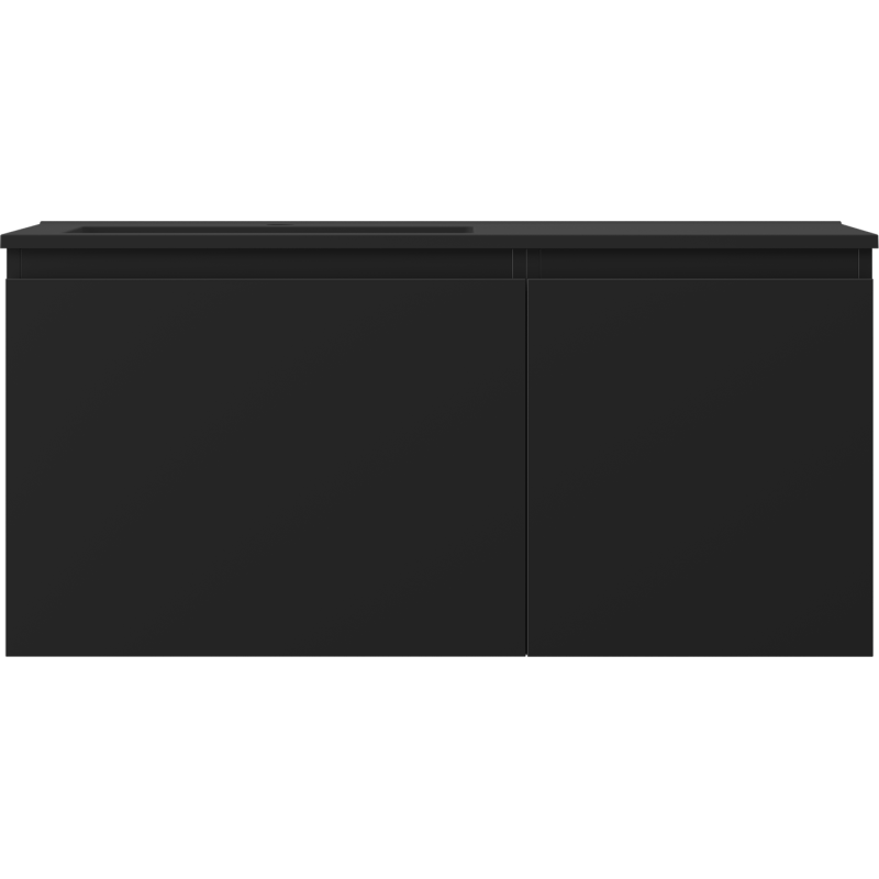 Mexen Orio koupelnová skříňka 100 cm s umyvadlem Otis levá, 1S, 1D, černá matná - 91A13-10047-3-BBFF71-W18L71