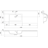 Mexen Orio koupelnová skříňka 120 cm s umyvadlem Otis vlevo, 1S, 1D, grafit mat/bílá mat - 91A13-12047-3-BBFF66-W18L01