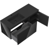 Mexen Orio koupelnová skříňka 120 cm s umyvadlem Otis vlevo, 1S, 1D, černý lesk/černý mat - 91A13-12047-3-BBFF70-W18L71