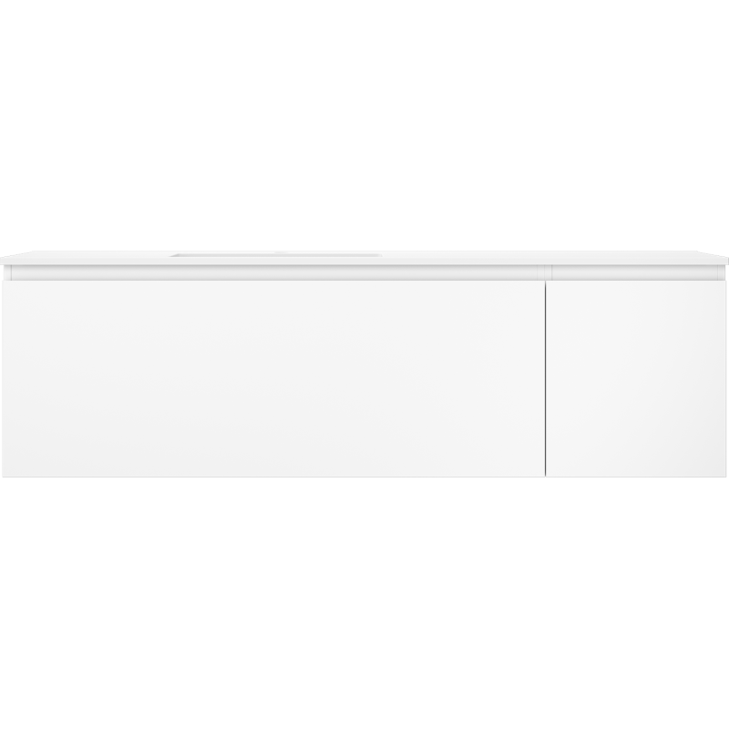 Mexen Orio koupelnová skříňka 160 cm s umyvadlem Otis vlevo, 1S, 1D, bílá mat - 91A13-16047-3-BBFF01-W18L01
