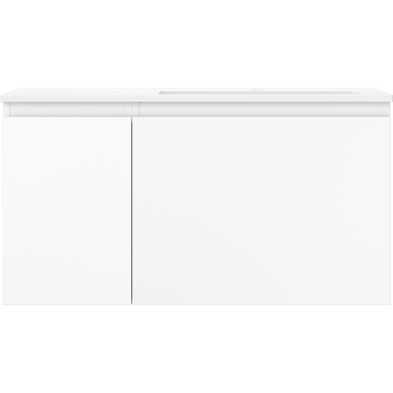 Mexen Orio koupelnová skříňka 90 cm s umyvadlem Otis pravé, 1S, 1D, bílá mat - 91A13-09047-3-BBFF01-W18P01