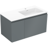 Mexen Orio koupelnová skříňka 90 cm s umyvadlem Otis pravá, 1S, 1D, grafit mat/bílá mat - 91A13-09047-3-BBFF66-W18P01