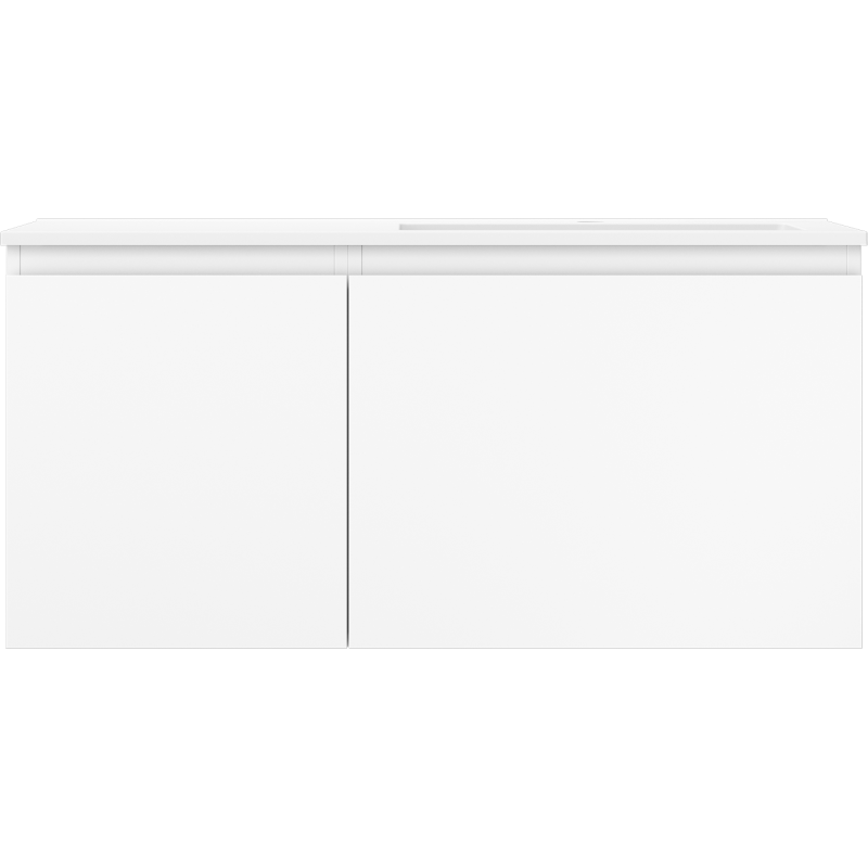 Mexen Orio koupelnová skříňka 100 cm s umyvadlem Otis pravé, 1S, 1D, bílá matná - 91A13-10047-3-BBFF01-W18P01