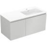 Mexen Orio koupelnová skříňka 100 cm s umyvadlem Otis pravá, 1S, 1D, šedá mat/bílá mat - 91A13-10047-3-BBFF62-W18P01