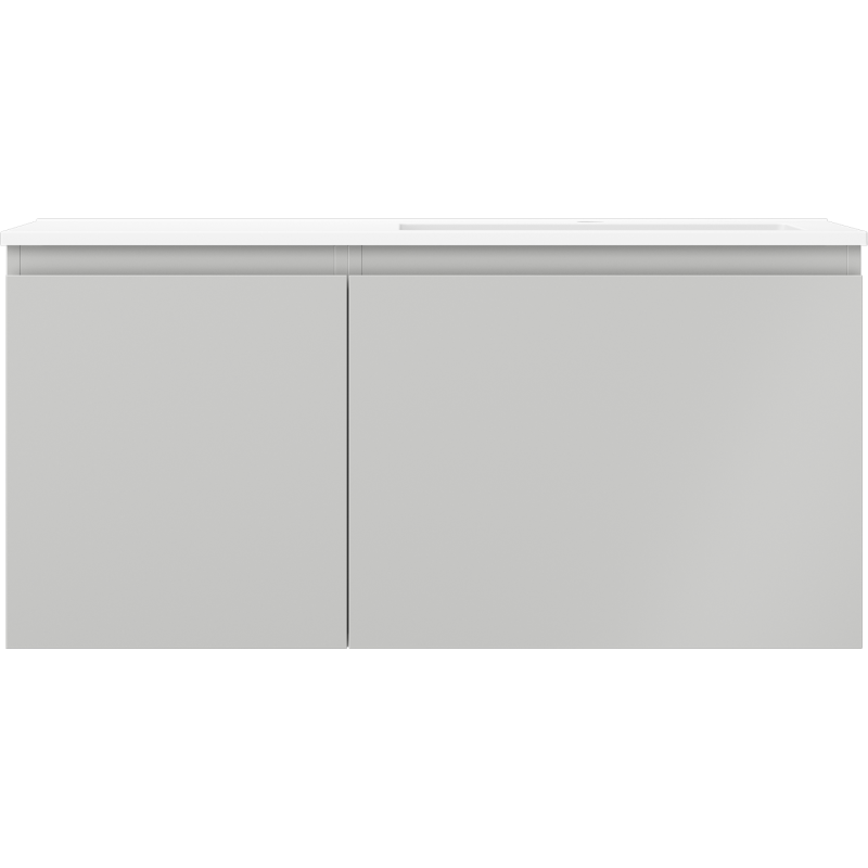 Mexen Orio koupelnová skříňka 100 cm s umyvadlem Otis pravá, 1S, 1D, šedá mat/bílá mat - 91A13-10047-3-BBFF62-W18P01