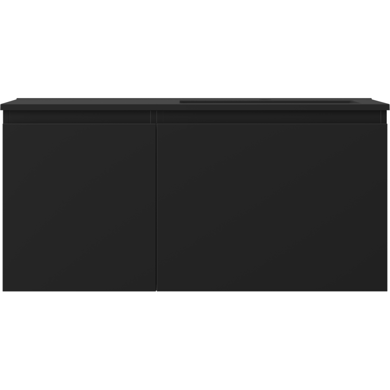 Mexen Orio koupelnová skříňka 100 cm s umyvadlem Otis pravá, 1S, 1D, černá matná - 91A13-10047-3-BBFF71-W18P71