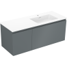 Mexen Orio koupelnová skříňka 120 cm s umyvadlem Otis pravé, 1S, 1D, grafit mat/bílá mat - 91A13-12047-3-BBFF66-W18P01