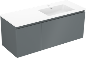 Mexen Orio koupelnová skříňka 120 cm s umyvadlem Otis pravé, 1S, 1D, grafit mat/bílá mat - 91A13-12047-3-BBFF66-W18P01