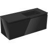 Mexen Orio koupelnová skříňka 120 cm s umyvadlem Otis pravá, 1S, 1D, černý lesk/černý mat - 91A13-12047-3-BBFF70-W18P71