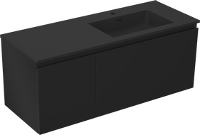 Mexen Orio koupelnová skříňka 120 cm s umyvadlem Otis pravá, 1S, 1D, černá mat - 91A13-12047-3-BBFF71-W18P71