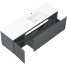Mexen Orio koupelnová skříňka 160 cm s umyvadlem Otis pravá, 1S, 1D, grafit mat/bílá mat - 91A13-16047-3-BBFF66-W18P01