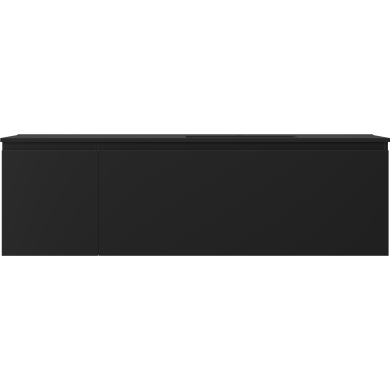 Mexen Orio koupelnová skříňka 160 cm s umyvadlem Otis pravá, 1S, 1D, černá mat - 91A13-16047-3-BBFF71-W18P71