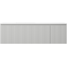 Mexen Rivel koupelnová skříňka 160 cm s umyvadlem Otis levým, 1S, 1D, rýhovaná, šedá mat/bílá mat - 91A23-16047-3-BBFF62-W18L01