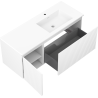 Mexen Rivel koupelnová skříňka 120 cm s umyvadlem Otis pravá, 1S, 1D, profilovaná, bílá mat - 91A23-12047-3-BBFF01-W18P01