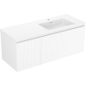Mexen Rivel koupelnová skříňka 120 cm s umyvadlem Otis pravá, 1S, 1D, profilovaná, bílá mat - 91A23-12047-3-BBFF01-W18P01