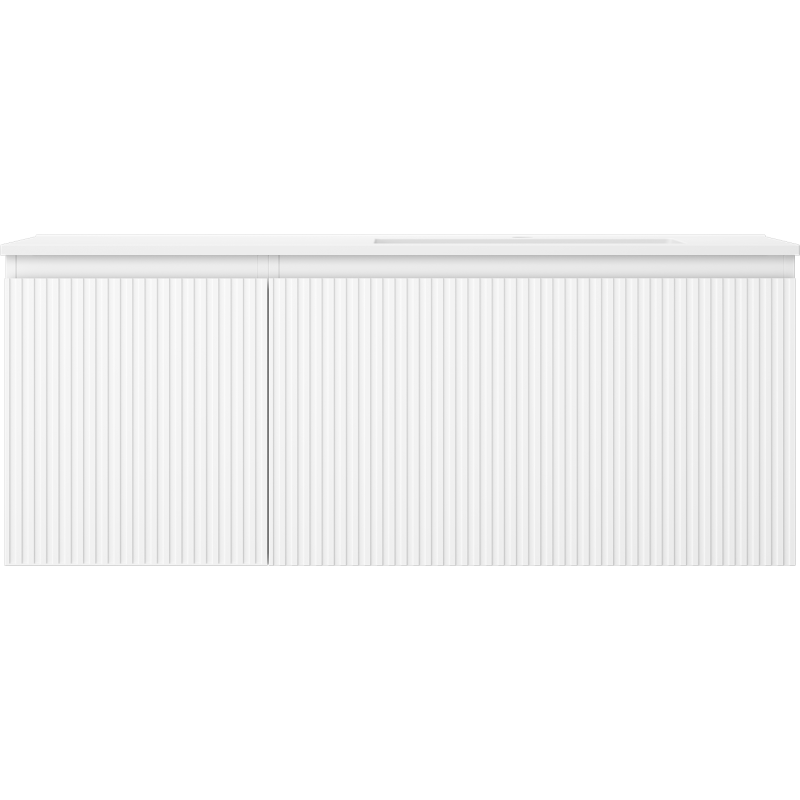 Mexen Rivel koupelnová skříňka 120 cm s umyvadlem Otis pravá, 1S, 1D, profilovaná, bílá mat - 91A23-12047-3-BBFF01-W18P01