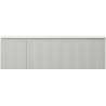 Mexen Rivel koupelnová skříňka 160 cm s umyvadlem Otis pravá, 1S, 1D, rýhovaná, šedá matná/bílá matná