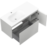 Mexen Orio koupelnová skříňka 90 cm s umyvadlem Vela vlevo, 1S, 1D, šedá matná/bílá matná - 91A13-09047-3-BBFF62-W23L01