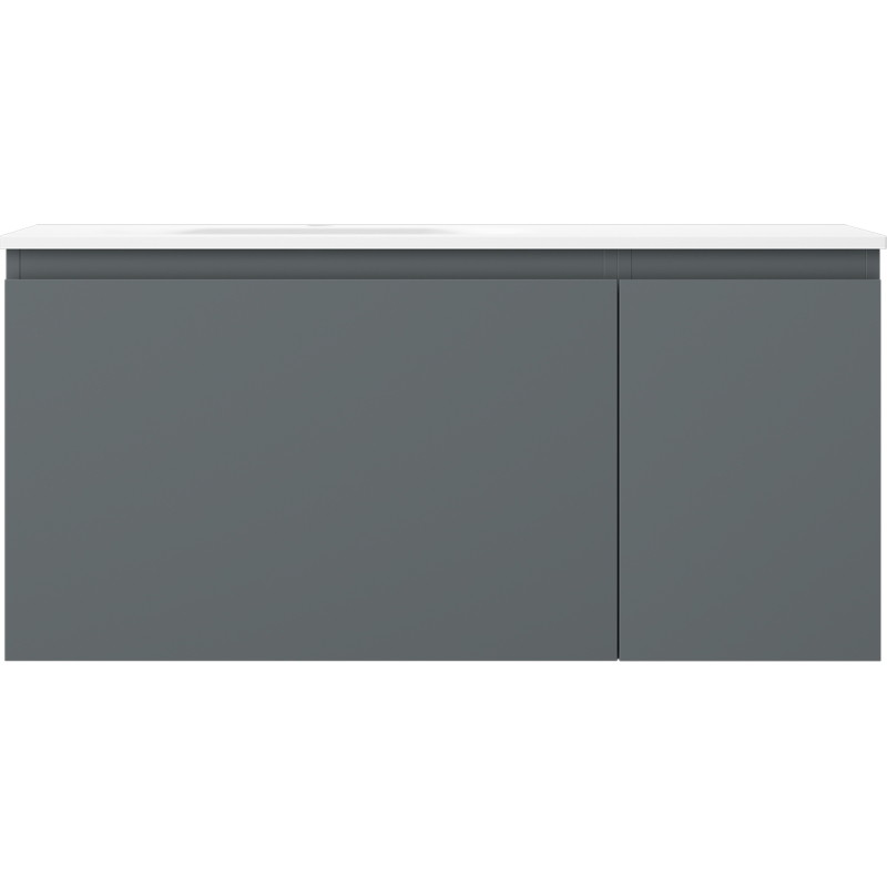 Mexen Orio koupelnová skříňka 100 cm s umyvadlem Vela levou, 1S, 1D, grafit mat/bílá mat - 91A13-10047-3-BBFF66-W23L01