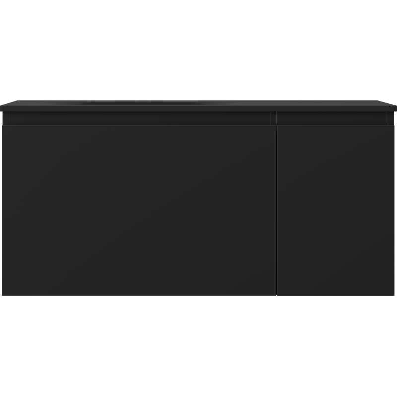 Mexen Orio koupelnová skříňka 100 cm s umyvadlem Vela levá, 1S, 1D, černá mat - 91A13-10047-3-BBFF71-W23L71