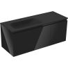 Mexen Orio koupelnová skříňka 120 cm s umyvadlem Vela levé, 1S, 1D, černý lesk/černý mat - 91A13-12047-3-BBFF70-W23L71