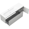 Mexen Orio koupelnová skříňka 160 cm s umyvadlem Vela levá, 1S, 1D, šedá matná/bílá matná - 91A13-16047-3-BBFF62-W23L01