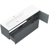 Mexen Orio koupelnová skříňka 160 cm s umyvadlem Vela levým, 1S, 1D, grafitová mat/bílá mat - 91A13-16047-3-BBFF66-W23L01