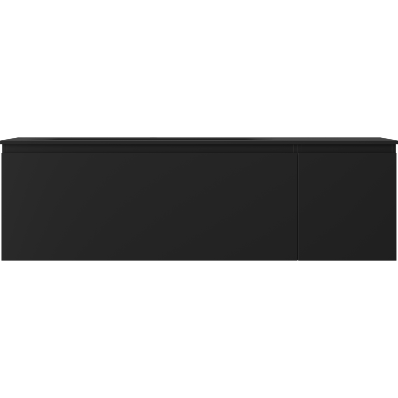 Mexen Orio koupelnová skříňka 160 cm s umyvadlem Vela levá, 1S, 1D, černá mat - 91A13-16047-3-BBFF71-W23L71