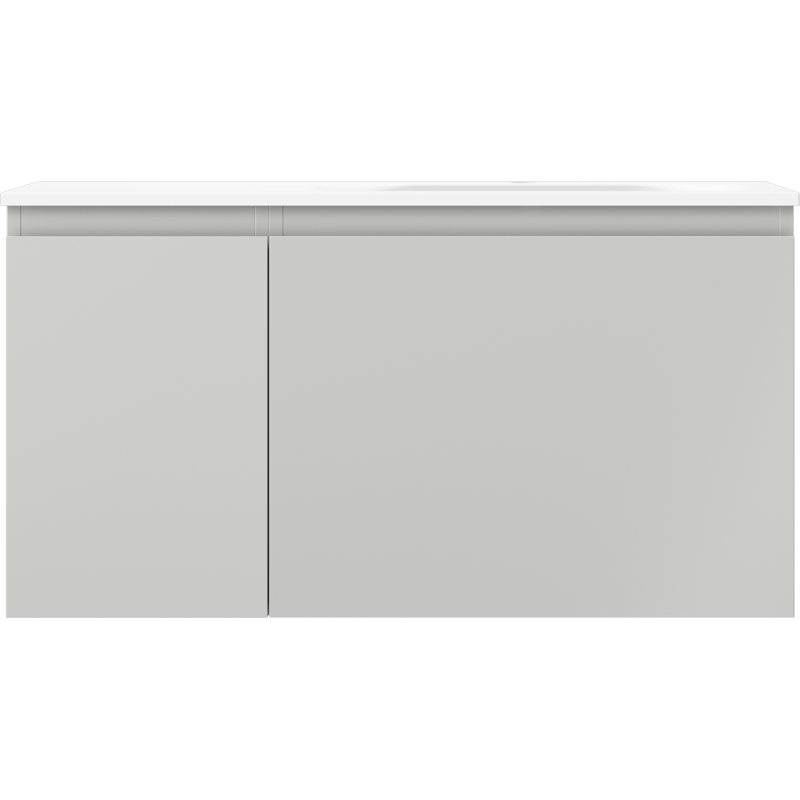 Mexen Orio koupelnová skříňka 90 cm s umyvadlem Vela pravá, 1S, 1D, šedá mat/bílá mat - 91A13-09047-3-BBFF62-W23P01