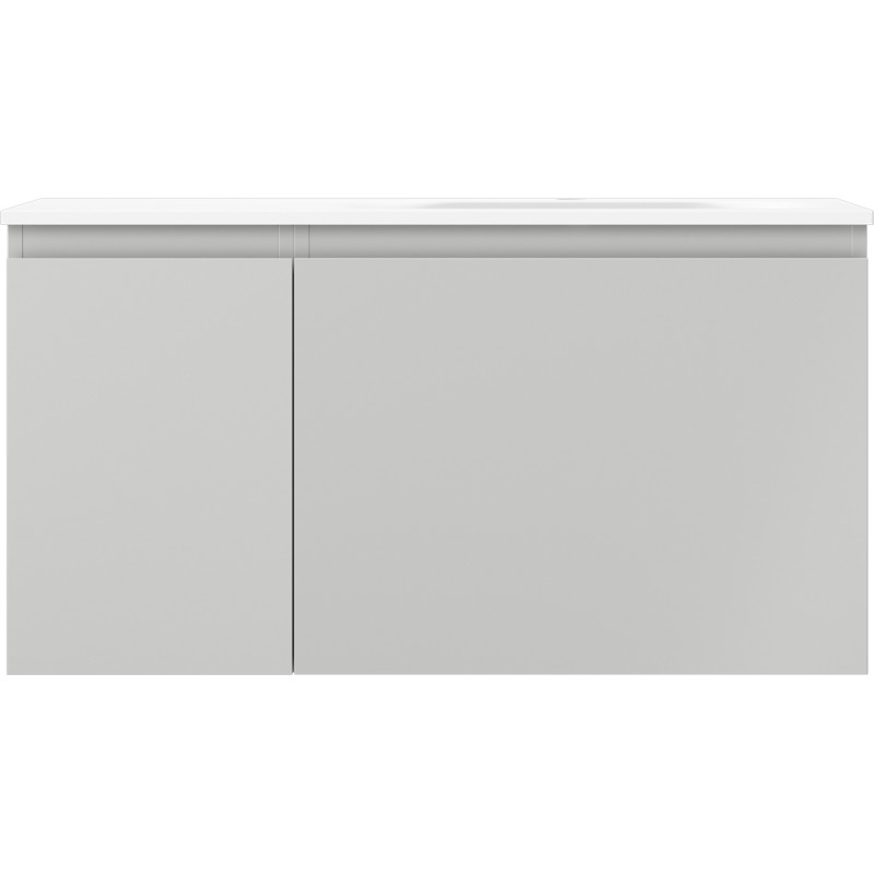 Mexen Orio koupelnová skříňka 90 cm s umyvadlem Vela pravým, 1S, 1D, šedá mat/bílá mat - 91A13-09047-3-BBFF62-W23P01