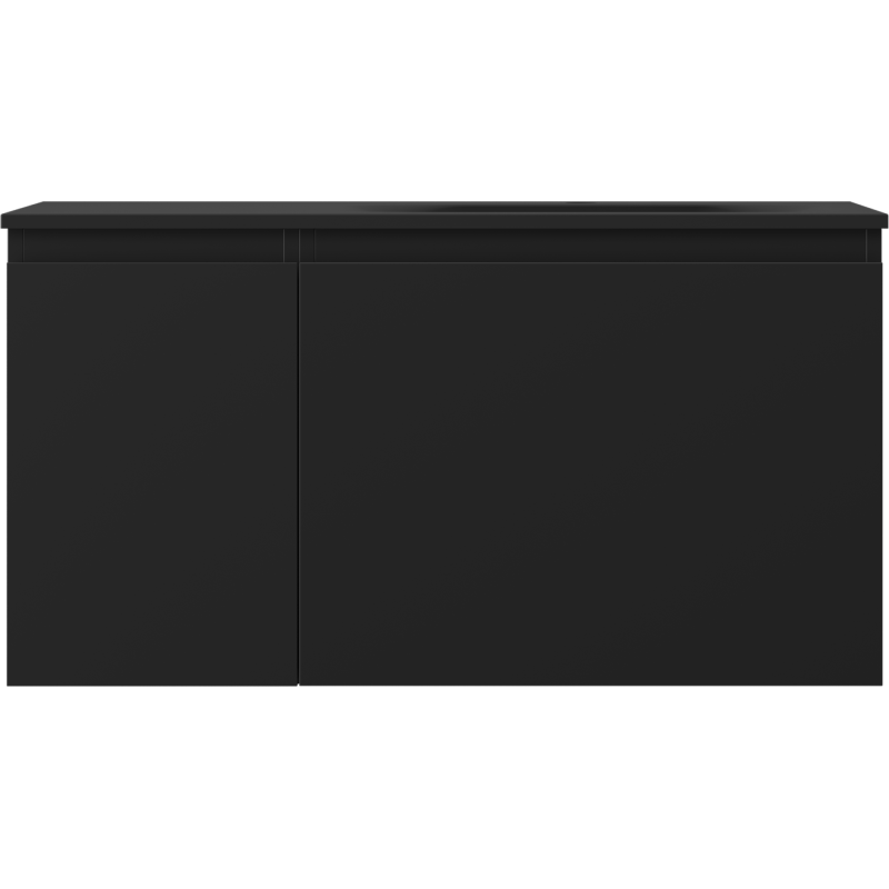 Mexen Orio koupelnová skříňka 90 cm s umyvadlem Vela pravá, 1S, 1D, černá mat - 91A13-09047-3-BBFF71-W23P71
